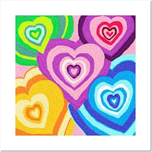 love, heart layer, oil painting Posters and Art